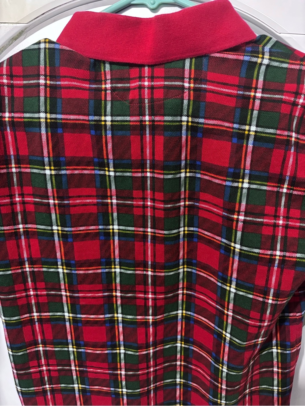 Polo by Ralph Lauren Red Plaid Short-Sleeve Polo L (14-16) - Picture 4 of 6